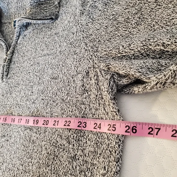 Karen Scott Sweater Womens 2X Pullover 1/4 Zip‎ Gray White Warm Layer Warm XXL - Picture 11 of 13